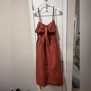 Deluc PAdua Rust Tie-Front Midi Dress. NWT size large